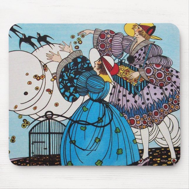 TAPIS DE SOURIS OISEAUX DE PRINTEMPS / CONCEPTEUR DE COSTUME MODE (Devant)