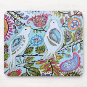 Tapis De Souris Oiseaux en papier I