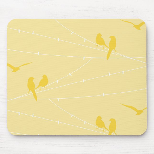 Tapis De Souris Oiseaux sur fil (Devant)