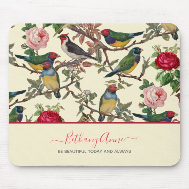 Tapis De Souris Oiseaux victoriens (Devant)