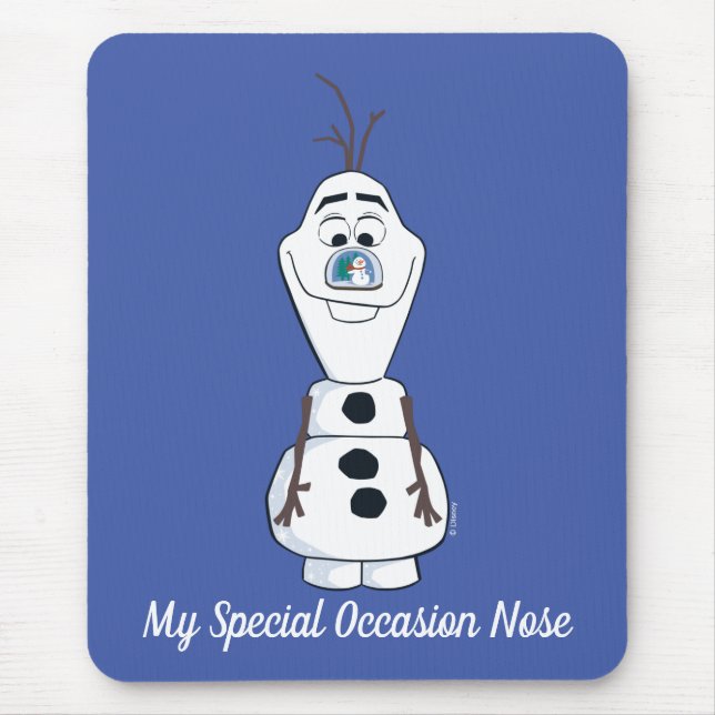 Tapis De Souris Olaf Avec Nez Snowglobe (Devant)