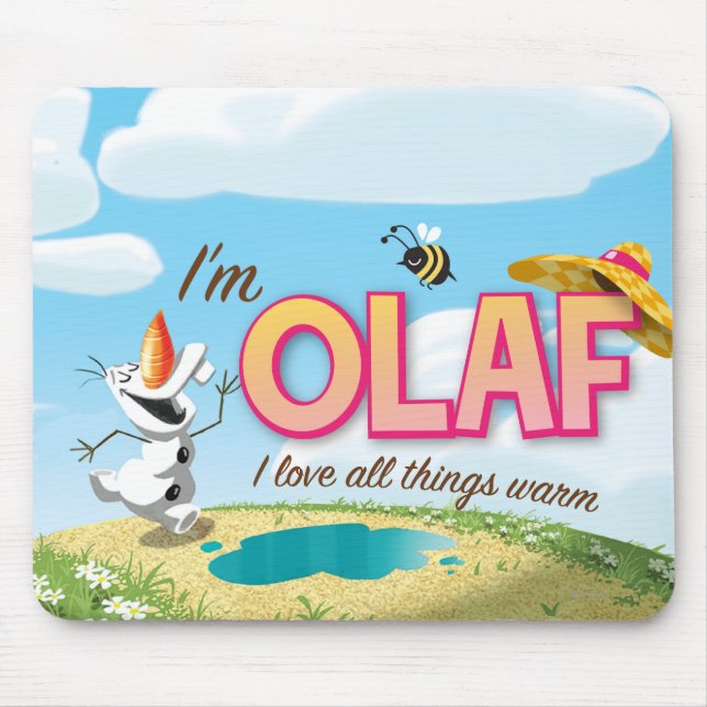 Tapis De Souris Olaf | J'Aime Tout Chaud (Devant)