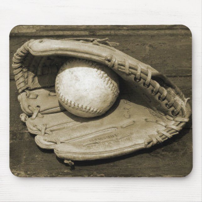Tapis De Souris Old Baeball Mit et Ball (Devant)