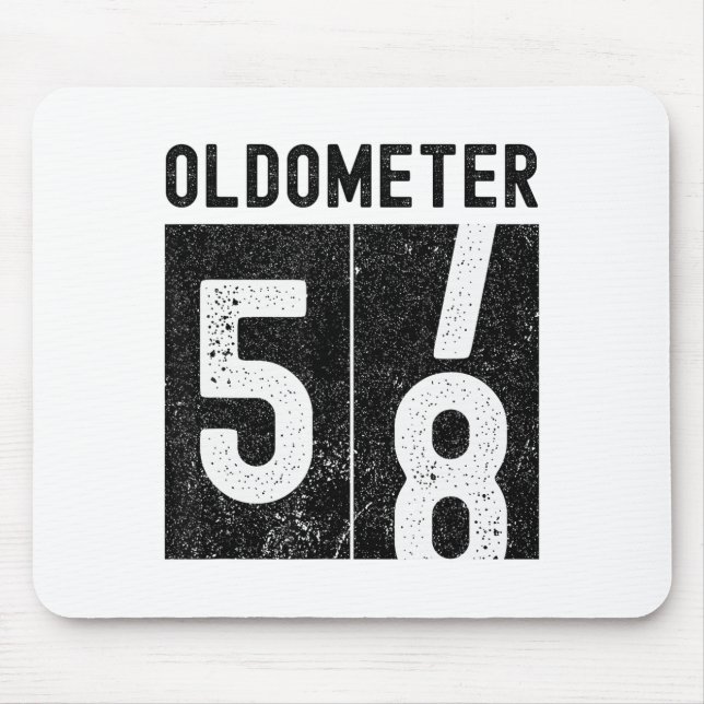 Tapis De Souris Oldometer 58th Birthday Funny Retro Turning 58 Yea (Devant)