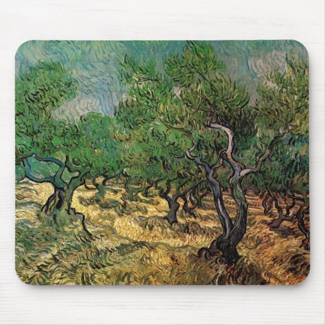 Tapis De Souris Olive Grove par Vincent van Gogh (Devant)