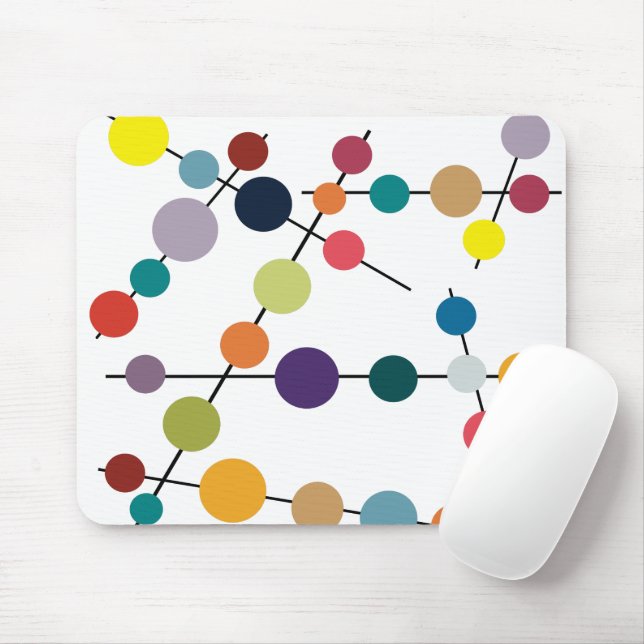 Tapis De Souris Olives modernes du milieu du siècle (Avec souris)