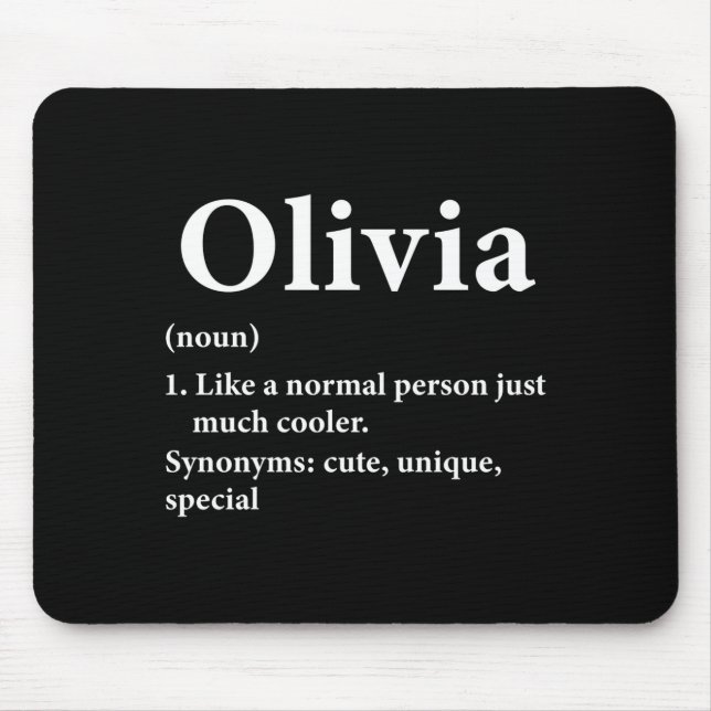 Tapis De Souris Olivia Name Definition Funny D  (Devant)