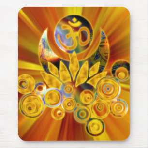 Tapis De Souris Om Lotus   zoom orange jaune