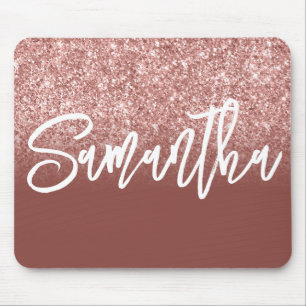 Tapis De Souris Ombre de Parties scintillant en or Rose foncé de l