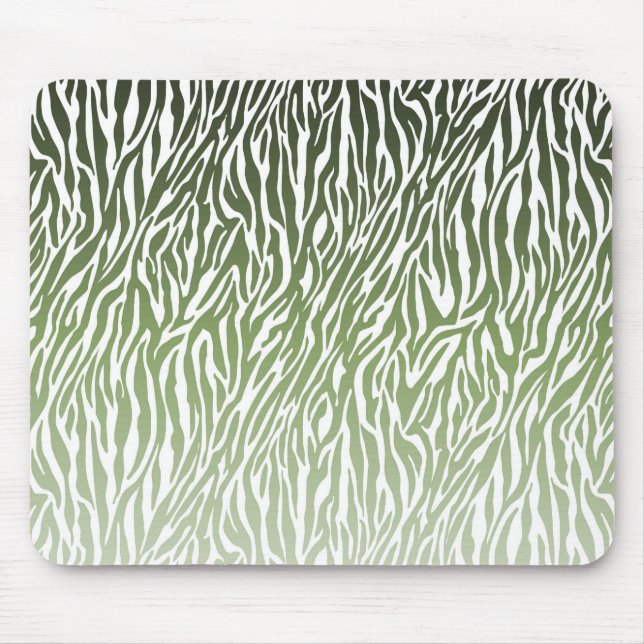 Tapis De Souris Ombre d'impression Wild Green Zebra (Devant)