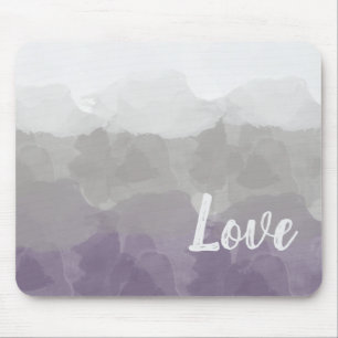 Tapis De Souris Ombre Purple et Grey Love Graceful Gradient