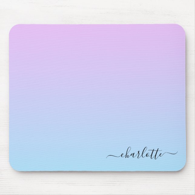 Tapis De Souris Ombré rose et turquoise (Devant)