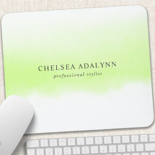 Tapis De Souris Ombre Vert Aquarelle Minimaliste Entreprise