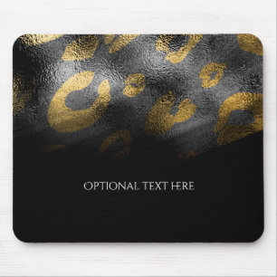 Tapis De Souris Ombres noires et chic exotique Empreinte de léopar