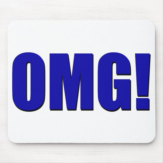 Tapis De Souris OMG ! Mousepad bleu (Devant)