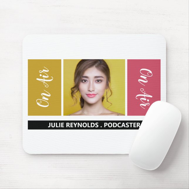Tapis De Souris On Air - Podcaster Photo - Retro Podcast (Avec souris)