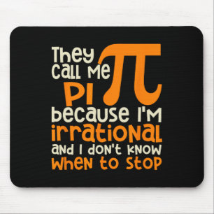 Tapis De Souris On M'Appelle Symbole Pi Irrationnel Math Pi Day Sc