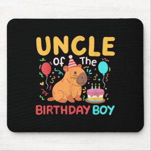 Tapis De Souris Oncle De L'Anniversaire Garçon Cute Capybara Enfan