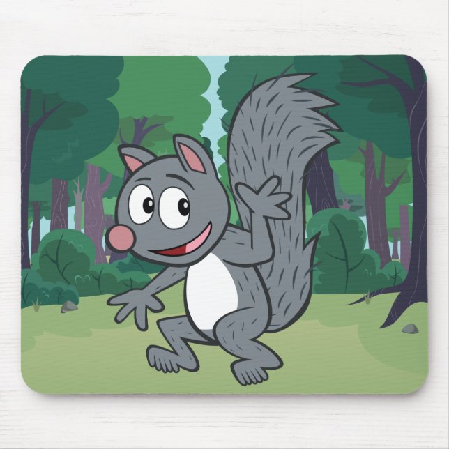 Tapis De Souris Ondulation grise d'écureuil de Rick | de garde (Devant)
