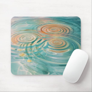 Tapis De Souris Ondulations de sérénité Harmonie d'eau abstraite