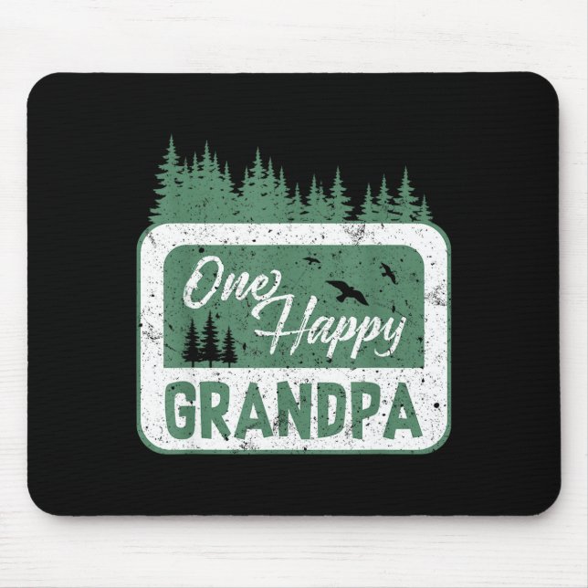 Tapis De Souris One Happy Grandpa Camper 1st Birthday Camng Bear  (Devant)