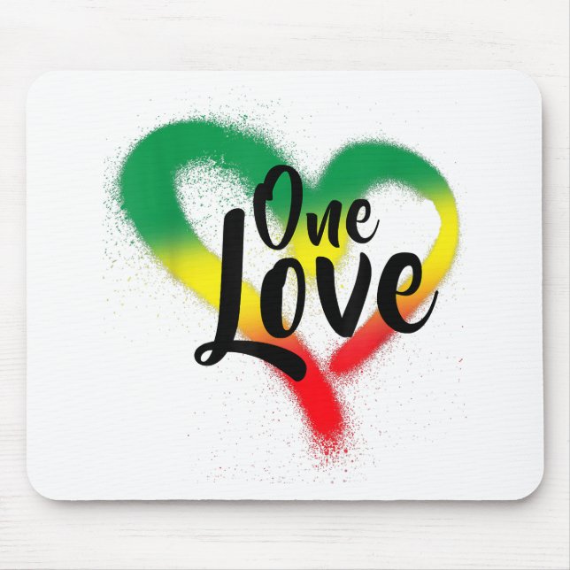 Tapis De Souris One Love One Heart Reggae Vibes (Devant)