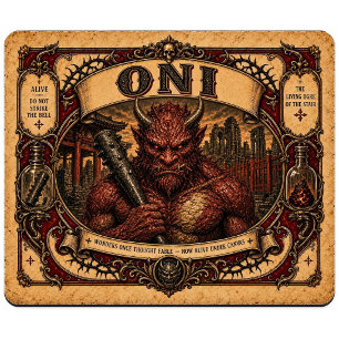 Tapis De Souris Oni, Monstre de Cirque Vintage