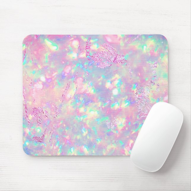 Tapis De Souris opale rose violet brillant (Avec souris)