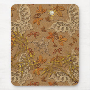 Tapis de souris Or Beige Papillon 2
