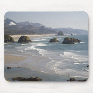 Tapis De Souris OR, côte de l'Oregon, parc d'État d'Ecola, vue de