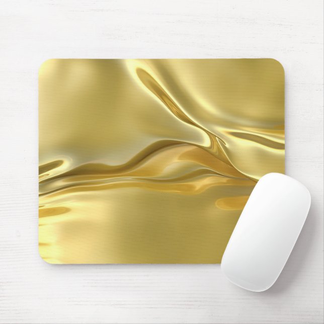 Tapis De Souris Or liquide Abstrait (Avec souris)