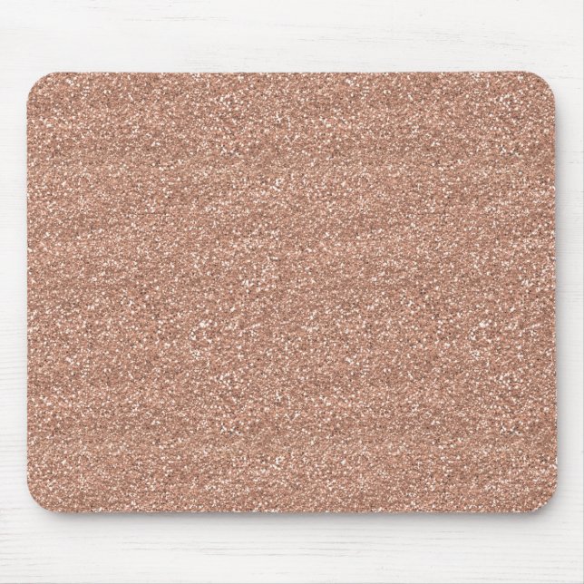Tapis De Souris Or rose de parties scintillantes brillantes (Devant)