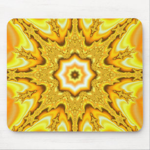 Tapis De Souris Or Star Fractal Mousepad
