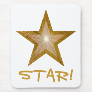 Tapis De Souris Or Star 'STAR' mousepad blanc