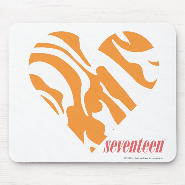 Tapis De Souris Orange 2 de zèbre (Devant)