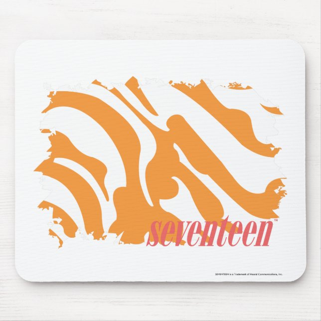 Tapis De Souris Orange 4 de zèbre (Devant)