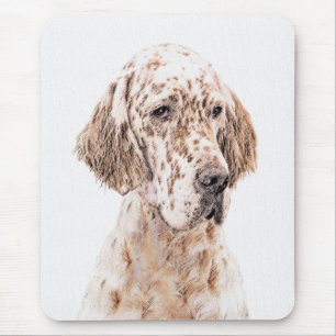 Tapis De Souris Orange Belton Painting Dog Art