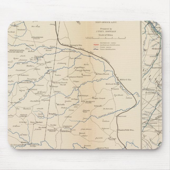 Tapis De Souris Orange Co, Va, Mine Run, Rapidan River (Devant)
