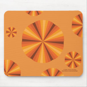 Tapis de souris orange illusion d'optique