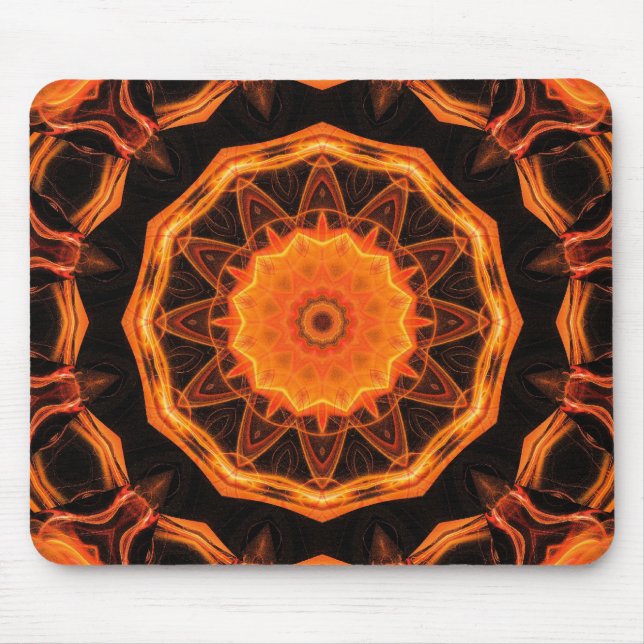 Tapis De Souris Orange Kaleidoscope 01 (Devant)