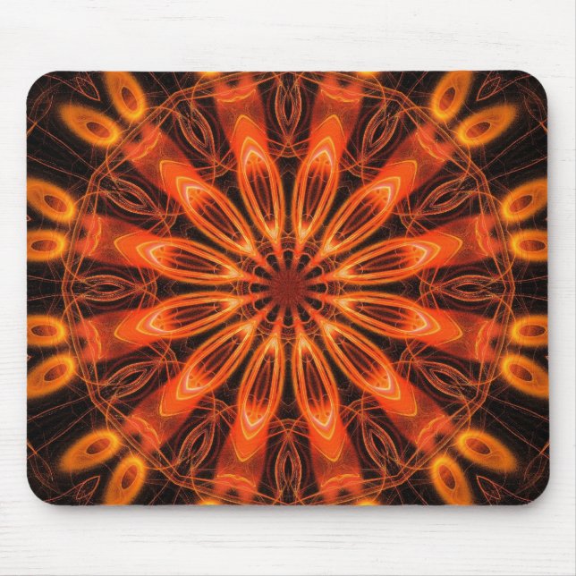 Tapis De Souris Orange Kaleidoscope 02 (Devant)