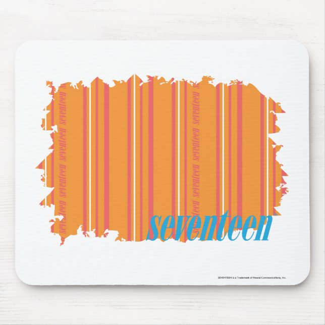 Tapis De Souris Orange mince 2 de rayures (Devant)