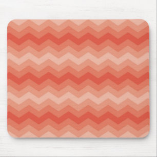 Tapis De Souris Orange Peach Chevron