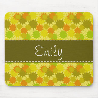 Tapis De Souris Orange rétro et vert