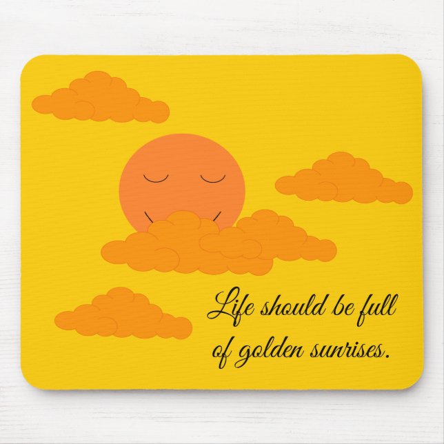 Tapis De Souris Orange Sun and Golden Sunrise Mouse Pad (Devant)