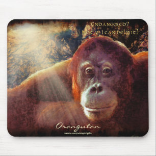 Tapis De Souris Orangutan & Forêt-Rainforest Wildlife support Mous