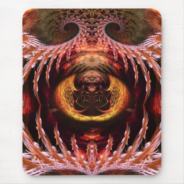 Tapis De Souris Orb Spirit Arbre Fractal Art Imaginaire Mousepad (Devant)