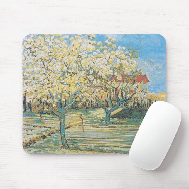 Tapis De Souris Orchard en fleurs | Vincent Van Gogh (Avec souris)
