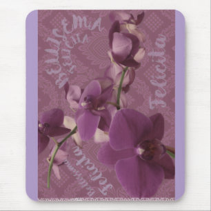 Tapis De Souris Orchidée violette vintage