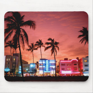 Tapis De Souris Ordinateur Mousepad d'horizon de Miami Beach